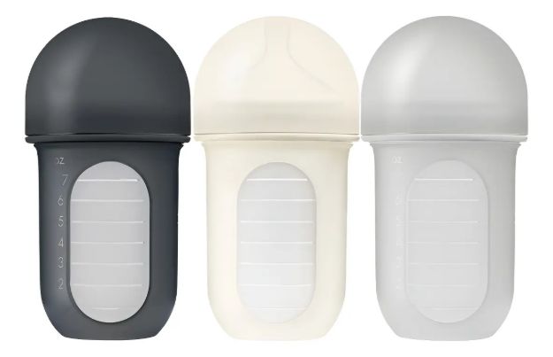 Imagen de Pack X 3 Mamadera anticólico Boon, con bolsa y tetina de silicona 8oz (236 Ml)