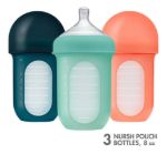 Imagen de Pack X 3 Mamadera anticólico Boon, con bolsa y tetina de silicona 8oz (236 Ml)