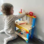 Imagen de Banco con herramientas de trabajo en madera Bigjigs