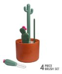 Imagen de Set Cepillos Limpiamemas Con Recipiente escurridor Boon - Marrón