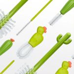 Imagen de Set Cepillos Limpiamemas Con Recipiente escurridor Boon - BLANCO