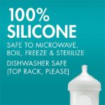 Imagen de Mamadera Boon anticólico con bolsa y tetina de silicona 4oz (118 Ml)