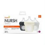 Imagen de Pack X 3 Mamadera Boon anticólico con bolsa y tetina de silicona 4oz (118 Ml)-Beige