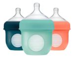 Imagen de Pack X 3 Mamadera Boon anticólico con bolsa y tetina de silicona 4oz (118 Ml)-nordico