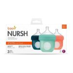 Imagen de Pack X 3 Mamadera Boon anticólico con bolsa y tetina de silicona 4oz (118 Ml)-nordico