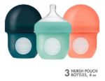 Imagen de Pack X 3 Mamadera Boon anticólico con bolsa y tetina de silicona 4oz (118 Ml)-nordico