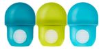 Imagen de Pack X 3 Mamadera Boon anticólico con bolsa y tetina de silicona 4oz (118 Ml)-azul