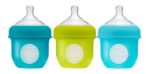 Imagen de Pack X 3 Mamadera Boon anticólico con bolsa y tetina de silicona 4oz (118 Ml)-azul