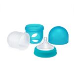 Imagen de Pack X 3 Mamadera Boon anticólico con bolsa y tetina de silicona 4oz (118 Ml)-azul