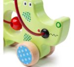 Imagen de Juego cocodrilo de madera de arrastre y motricidad fina Bigjigs