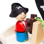 Imagen de Barco Pirata de madera con personajes y accesorios Bigjigs
