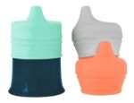 Imagen de Vaso con 3 boquillas tapas de silicona ajustable antivuelco Boon