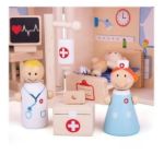 Imagen de Mini hospital de madera con accesorios Bigjigs