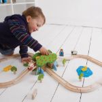 Imagen de Juguete De Madera Pista Con Granja 45 Piezas Bigjigs Pista De Tren