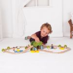 Imagen de Juguete De Madera Pista Con Granja 45 Piezas Bigjigs Pista De Tren