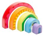 Imagen de Juguete apilable Tunel Arcoiris madera