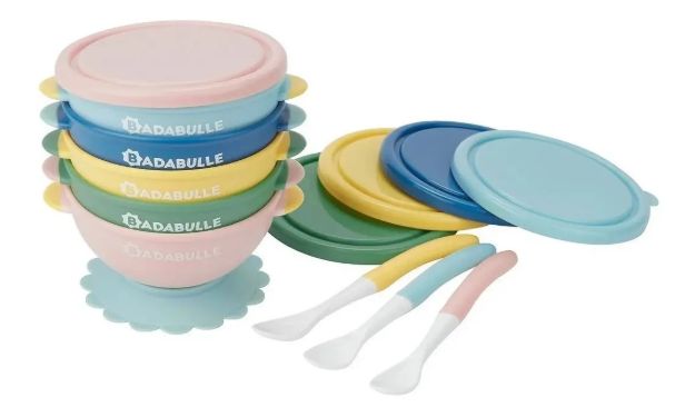 Imagen de Pack X3 bowls 330ml con cucharas y base antideslizante