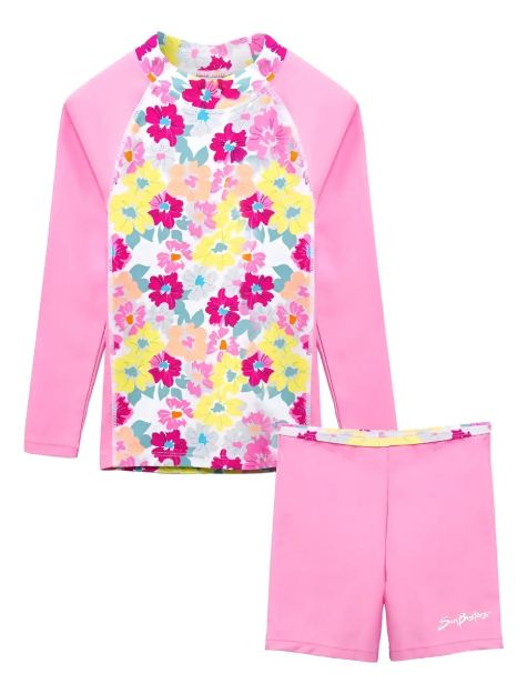 Imagen de Traje De Baño Playa Piscina Agua Protección Uv Calza Remera Rosa Chicle 11 A 12 Años