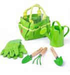 Imagen de Bolso de jardinería (palas/rastrillo/guantes/regadera) Bigjigs