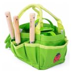 Imagen de Bolso de jardinería (palas/rastrillo/guantes/regadera) Bigjigs