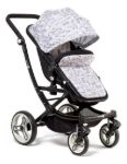 Imagen de Coche Bebedue Urban Reclinable Moises Capota De Lluvia Bebes - Gris