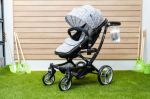 Imagen de Coche Bebedue Urban Reclinable Moises Capota De Lluvia Bebes - Gris