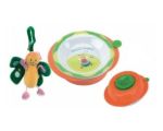 Imagen de Plato Térmico Con Ventosa Extraíble Peluche Bebes 6 Meses+ Naranja Flower Mates Abejita
