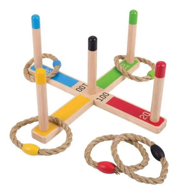 Imagen de Juego Tejo de madera y puntuación Bigjig
