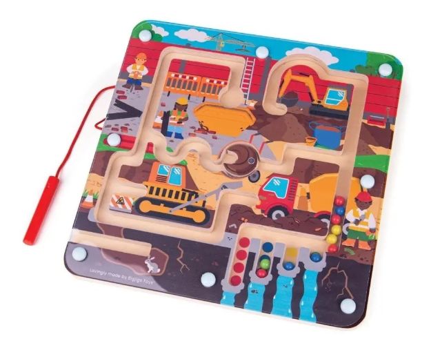 Imagen de Juego laberinto imantado de madera Bigjigs