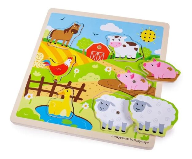 Imagen de Lotería sonora y magnética de la granja Bigjigs