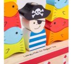 Imagen de Barco pirata de madera, juego apilable y de equilibrio Bigjigs