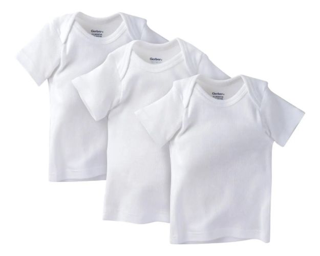 Imagen de Set x3 remeras manga corta blancas Gerber 24m
