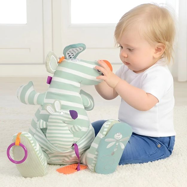 Imagen de Peluche Ozzie el Canguro sensorial con texturas