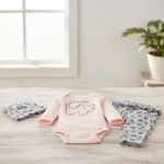 Imagen de Set de bodie, pelele y gorro animal print Gerbrer 6/9m