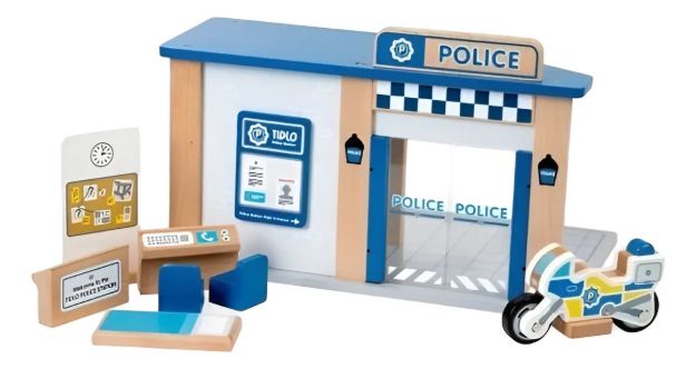 Imagen de Estación de policía en madera Bigjigs