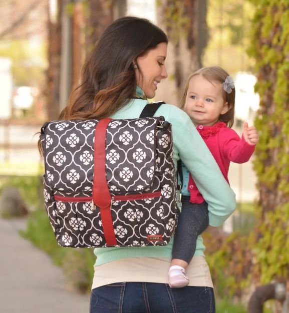 Imagen de Mochila Bolso Maternal Jjcole Black Floret
