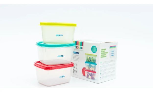 Imagen de Taper x3 400ml cierre hérmetico Bebedue
