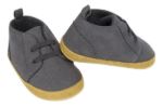 Imagen de Zapatos Bebes Gamuza Antideslizante Gerber Comodos Y Seguros Gris Oscuro 6-9 Meses