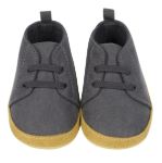 Imagen de Zapatos Bebes Gamuza Antideslizante Gerber Comodos Y Seguros Gris Oscuro 6-9 Meses