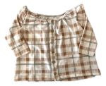 Imagen de Vestido Midi Xadrez Baby Gut Bebé Manga Larga Marrón Claro Cuadros 4 (36 A 42 Meses)