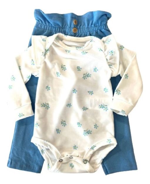 Imagen de Conjunto Baby Gut 0605023 Bebés Body Manga Larga Y Pantalon Blanco 36 A 42 Meses