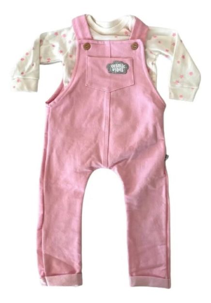 Imagen de Enterito Largo Algodón Baby Gut Bebés C/ Remera Mangas Larga Rosa 36 A 42 Meses