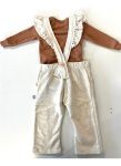 Imagen de Baby Gut Jardinera Largo Beige Bebé Con Body Manga Larga Beige 6 A 9 Meses