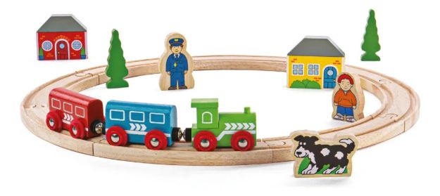 Imagen de Mi primera pista tren de madera Bigjigs