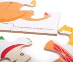 Imagen de Puzzle madera de frutas y verduras Bigjigs