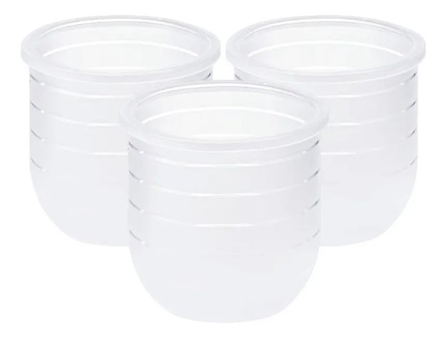 Imagen de Repuestos X3 Vasos Bolsa Silicona De Mamaderas Boon 120ml Blanco