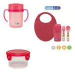 Imagen de Pack de vaso con asas, babero con cubiertos y bowl Bebedue