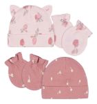 Imagen de Set de gorros y mitones coral 0 a 6 meses Gerber
