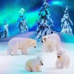 Imagen de Juguete Figuras Animales Familia Osos Polares Niños 3años+