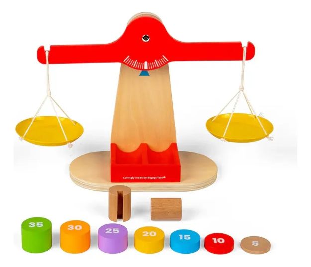 Imagen de Juego balanza de madera Bigjigs